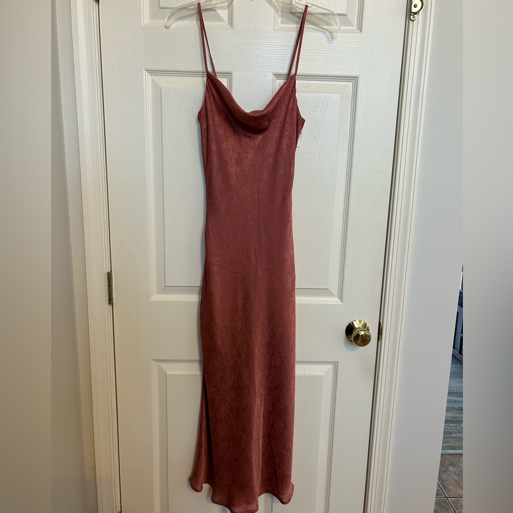 Altar’d State sheath floral midi dress terra cotta XS NWT